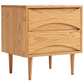 Modern Collective Sophie American Oak Wood Bedside Table