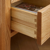Modern Collective Ivy 2 Drawer American Oak Wood Bedside Table