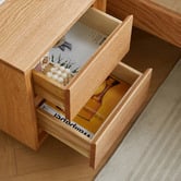 Modern Collective Dannie American Oak Wood Bedside Table