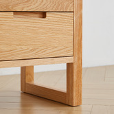 Modern Collective Ivy 2 Drawer American Oak Wood Bedside Table