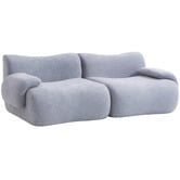 Modern Collective Luna 2 Seater Teddy Fleece Modular Sofa