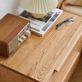 Modern Collective Tevy American Oak Wood Bedside Table
