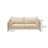 Modern Collective Maxim 2 Seater Linen-Blend Sofa