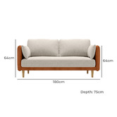 Modern Collective Kremer 3 Seater Linen-Blend Sofa