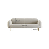Modern Collective Leopold 2 Seater Velvet Sofa