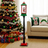 Modern Collective Dale Santa with Reindeer LED Christmas Lamp Post