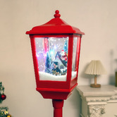 Modern Collective Dalton Santa on Chimney LED Christmas Lamp Post