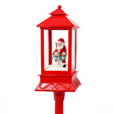Modern Collective Barlow Snowman &amp; Santa LED Christmas Lamp Post