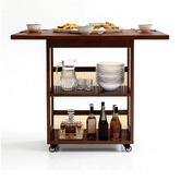 Modern Collective Harlow Foldable Bamboo Kitchen Trolley
