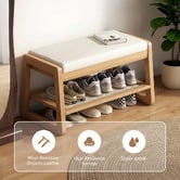 Modern Collective Iris Bamboo Shoe Storage Bench