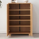 Modern Collective Corbin 2 Door Oak Wood Shoe Cabinet