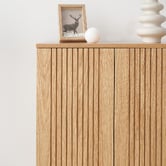 Modern Collective Corbin 2 Door Oak Wood Shoe Cabinet
