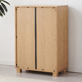 Modern Collective Corbin 2 Door Oak Wood Shoe Cabinet