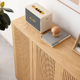 Modern Collective Corbin 3 Door Oak Wood Shoe Cabinet