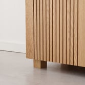 Modern Collective Corbin 3 Door Oak Wood Shoe Cabinet