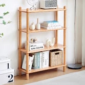 Modern Collective Alex 4 Tier American Oak Wood Display Shelf