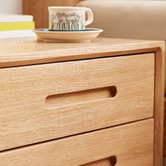 Modern Collective Suri American Oak Wood Bedside Table