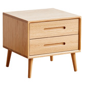 Modern Collective Suri American Oak Wood Bedside Table