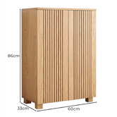 Modern Collective Corbin 2 Door Oak Wood Shoe Cabinet