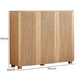Modern Collective Corbin 3 Door Oak Wood Shoe Cabinet