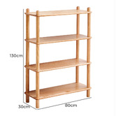 Modern Collective Alex 4 Tier American Oak Wood Display Shelf