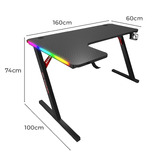 Modern Collective Griffin RGB Gaming Desk