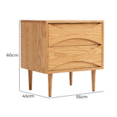 Modern Collective Sophie American Oak Wood Bedside Table