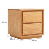 Modern Collective Dannie American Oak Wood Bedside Table