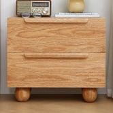 Modern Collective Tevy American Oak Wood Bedside Table