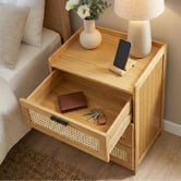 Modern Collective Blanche Bamboo Bedside Table