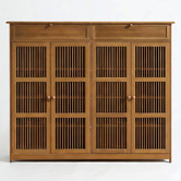 Modern Collective Ollie 4 Door Bamboo Shoe Storage Cabinet
