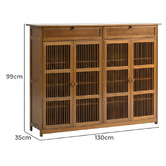 Modern Collective Ollie 4 Door Bamboo Shoe Storage Cabinet