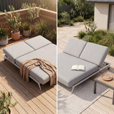 Modern Collective Bailar Aluminium Alloy Double Sun Lounge