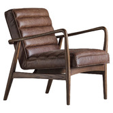 Beautiful Home & Living Vintage Brown Benny Leather Armchair 