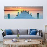 Art Illusions Sunset Pier Canvas Print