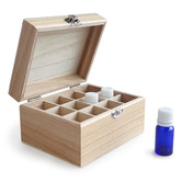 Buckley &amp; Phillips Aromatics 12 Compartment Wooden Oil Storage Box