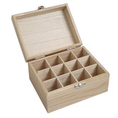 Buckley &amp; Phillips Aromatics 12 Compartment Wooden Oil Storage Box