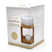 Buckley &amp; Phillips Aromatics Square Ceramic &amp; Bamboo Oil Burner