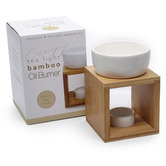 Buckley &amp; Phillips Aromatics Square Ceramic &amp; Bamboo Oil Burner
