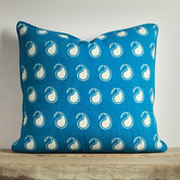 Artisan &amp; Co Blue Kolka Cotton Cushion Cover