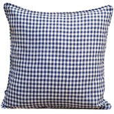 Artisan &amp; Co Blue &amp; White Checkered Cotton-Blend Cushion Cover