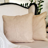 Artisan &amp; Co Beige Jute Cushion Cover