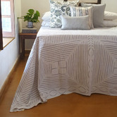 Artisan &amp; Co Heritage Lace Cotton Super King Coverlet