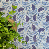 Artisan &amp; Co Blue Aarav Cotton Tablecloth