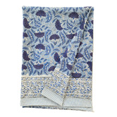 Artisan &amp; Co Blue Aarav Cotton Tablecloth