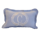 Artisan &amp; Co Blue Ishaan Cotton Lumbar Cushion Cover