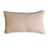 Artisan &amp; Co Pink Gingham  Zayan Cotton Lumbar Cushion Cover