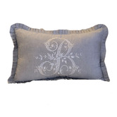 Artisan &amp; Co Grey Ishaan Cotton Lumbar Cushion Cover