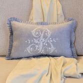 Artisan &amp; Co Grey Ishaan Cotton Lumbar Cushion Cover