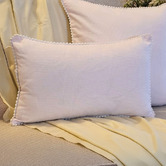 Artisan &amp; Co Pink Pinstripe Aadhya Cotton Lumbar Cushion Cover